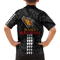 Aloha Spirit Ikaika Warrior Helmet Family Matching Off Shoulder Short Dress and Hawaiian Shirt