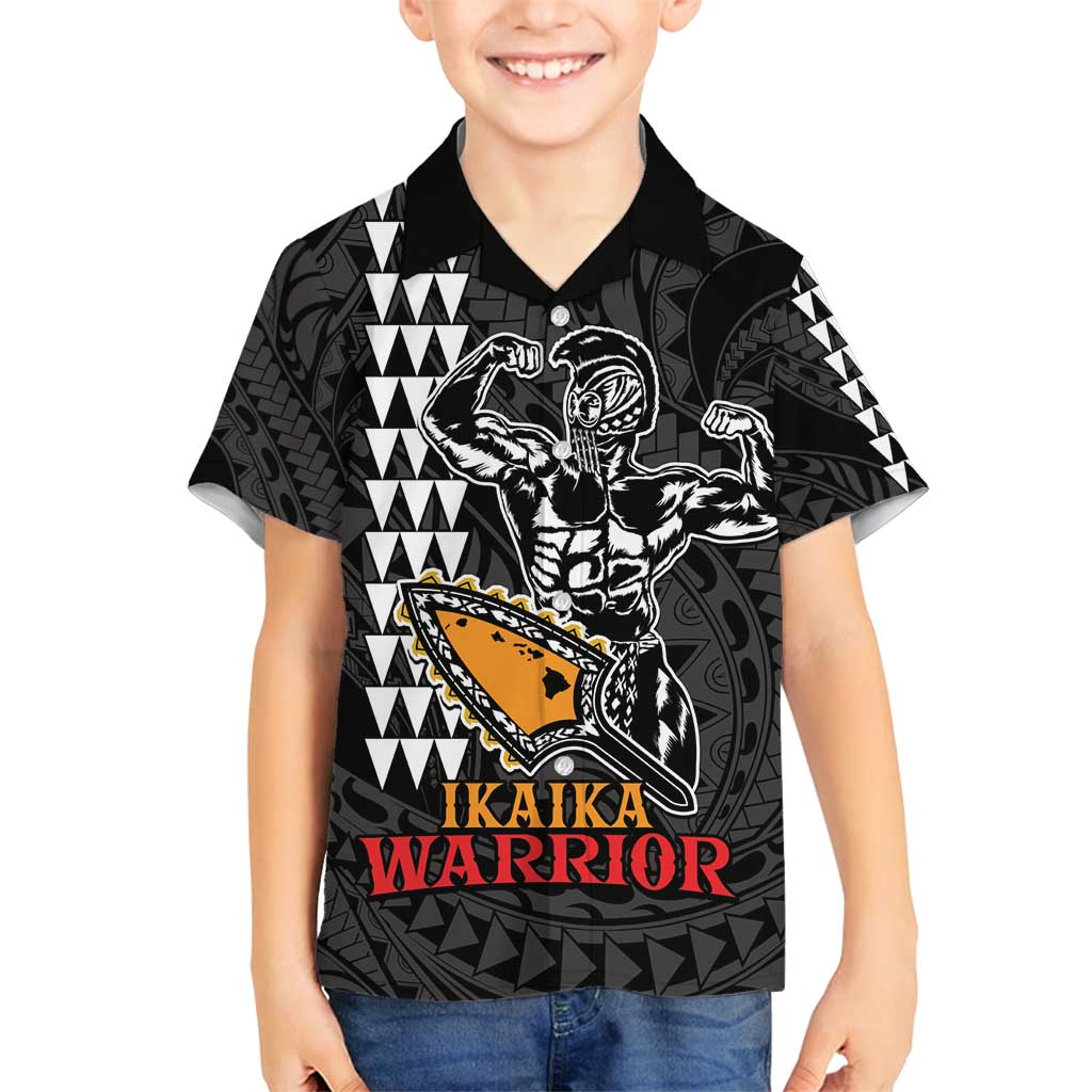 Aloha Spirit Ikaika Warrior Helmet Family Matching Puletasi and Hawaiian Shirt