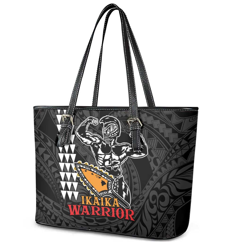Aloha Spirit Ikaika Warrior Helmet Leather Tote Bag