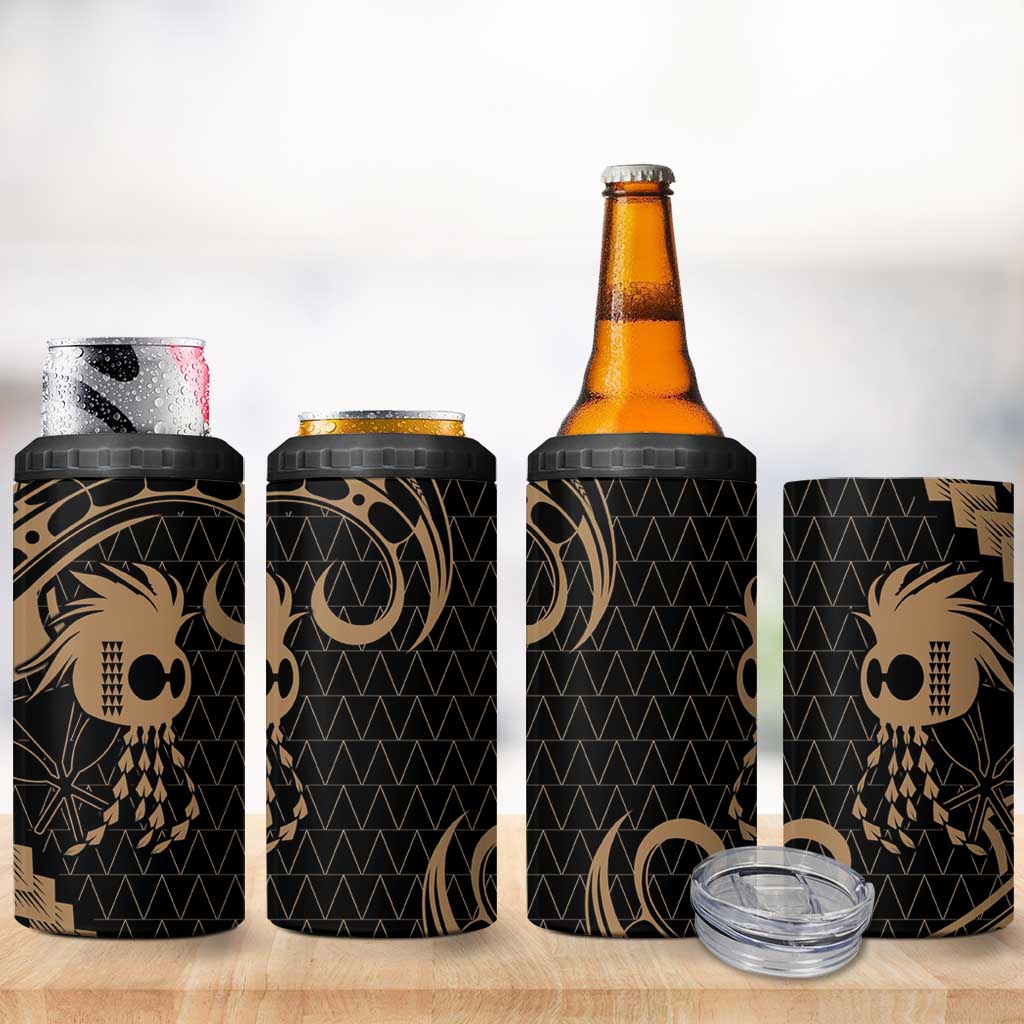 Ikaika Hawaiian Mythic Koa Tribal Warrior 4 in 1 Can Cooler Tumbler
