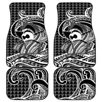 Koa Ikaika Warrior Helmet with Shark Car Mats Black Kakau Style