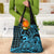 Koa Ikaika Warrior Helmet with Shark Grocery Bag Blue Kakau Style