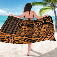 Koa Ikaika Warrior Helmet with Shark Sarong Gold Kakau Style