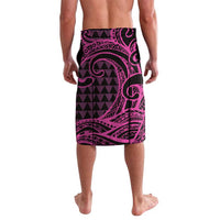 Koa Ikaika Warrior Helmet with Shark Lavalava Pink Kakau Style