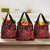 Koa Ikaika Warrior Helmet with Shark Grocery Bag Red Kakau Style