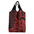 Koa Ikaika Warrior Helmet with Shark Grocery Bag Red Kakau Style