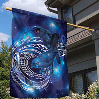 North Island Kokako and South Island Kokako Garden Flag New Zealand Native Bird with Galaxy Vibe