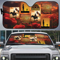 ANZAC Day Film Reel Lest We Forget Auto Sun Shade Australia NZ Memorial LT9 Red - Polynesian Pride