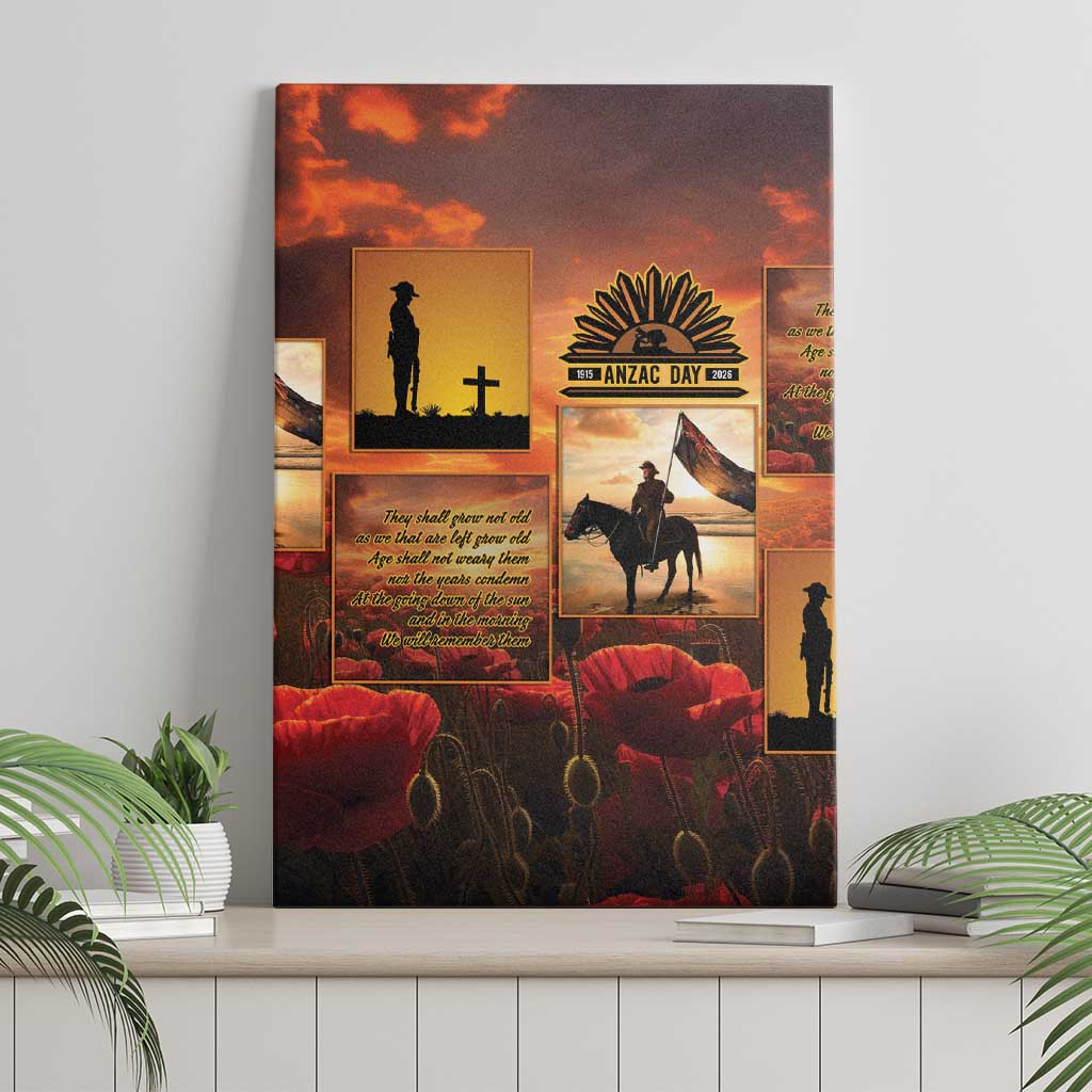 ANZAC Day Film Reel Lest We Forget Canvas Wall Art Australia NZ Memorial LT9 - Polynesian Pride