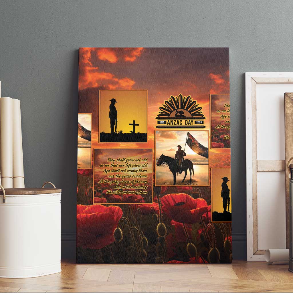 ANZAC Day Film Reel Lest We Forget Canvas Wall Art Australia NZ Memorial LT9 - Polynesian Pride