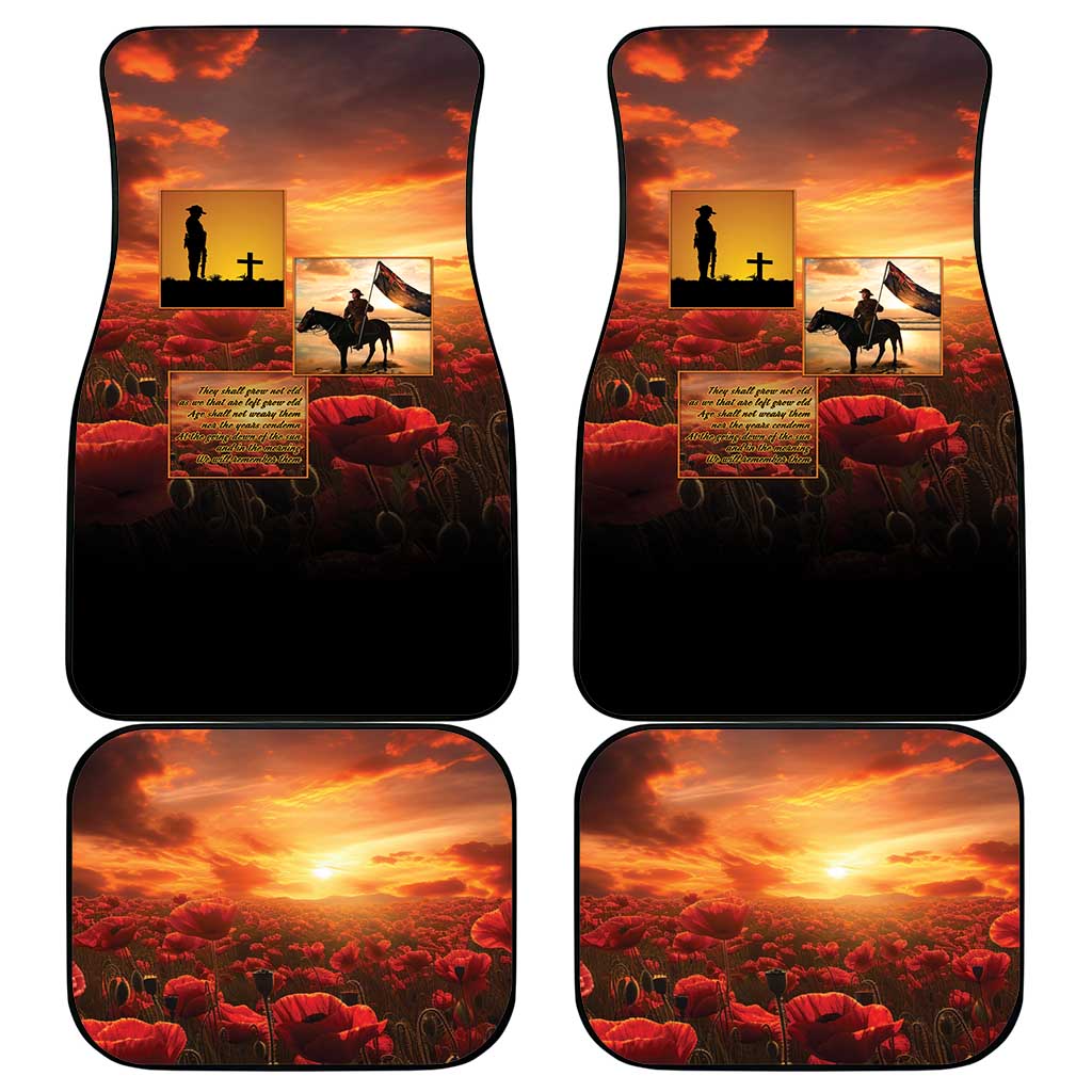 ANZAC Day Film Reel Lest We Forget Car Mats Australia NZ Memorial LT9 - Polynesian Pride