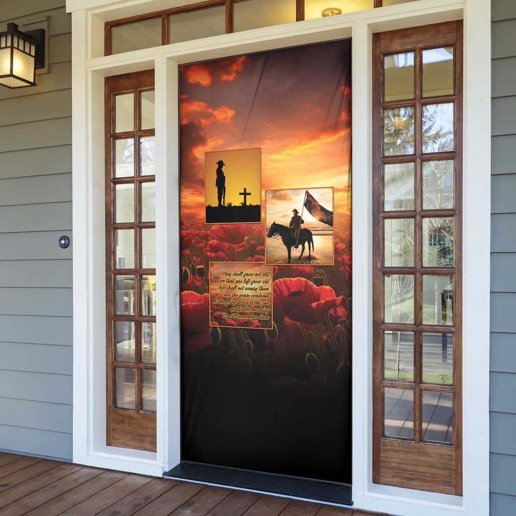 ANZAC Day Film Reel Lest We Forget Door Cover Australia NZ Memorial