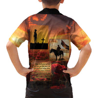 ANZAC Day Film Reel Lest We Forget Family Matching Puletasi and Hawaiian Shirt Australia NZ Memorial LT9 - Polynesian Pride