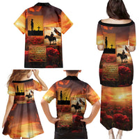 ANZAC Day Film Reel Lest We Forget Family Matching Puletasi and Hawaiian Shirt Australia NZ Memorial LT9 - Polynesian Pride