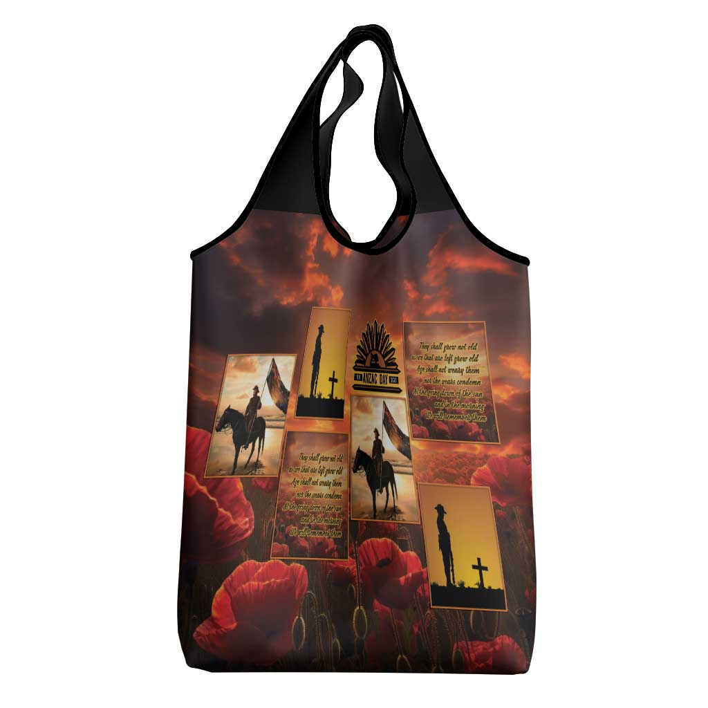 ANZAC Day Film Reel Lest We Forget Grocery Bag Australia NZ Memorial