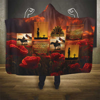 ANZAC Day Film Reel Lest We Forget Hooded Blanket Australia NZ Memorial