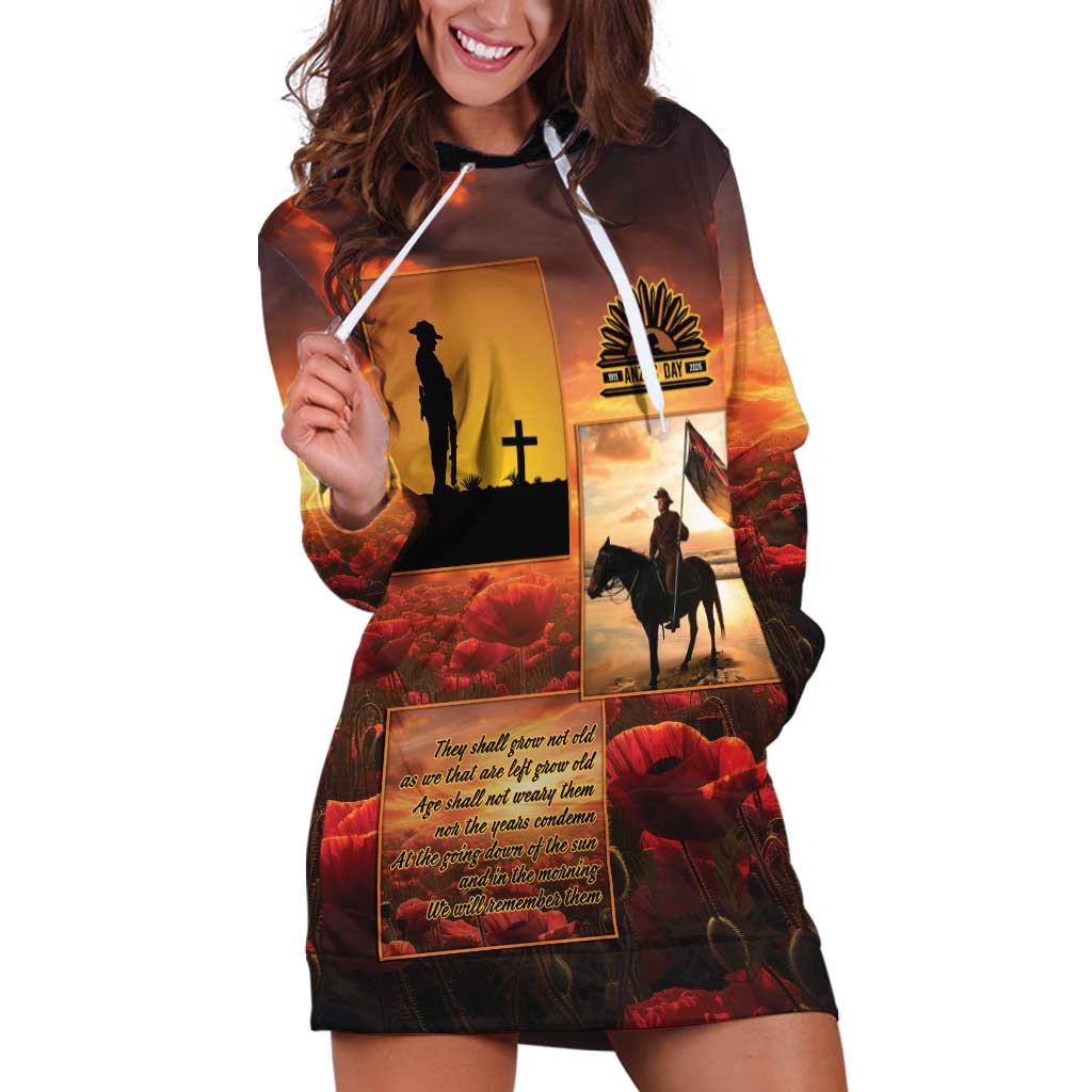 ANZAC Day Film Reel Lest We Forget Hoodie Dress Australia NZ Memorial