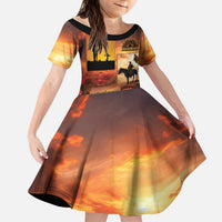 ANZAC Day Film Reel Lest We Forget Kid Short Sleeve Dress Australia NZ Memorial LT9 KID Red - Polynesian Pride