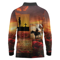 ANZAC Day Film Reel Lest We Forget Long Sleeve Polo Shirt Australia NZ Memorial LT9 - Polynesian Pride