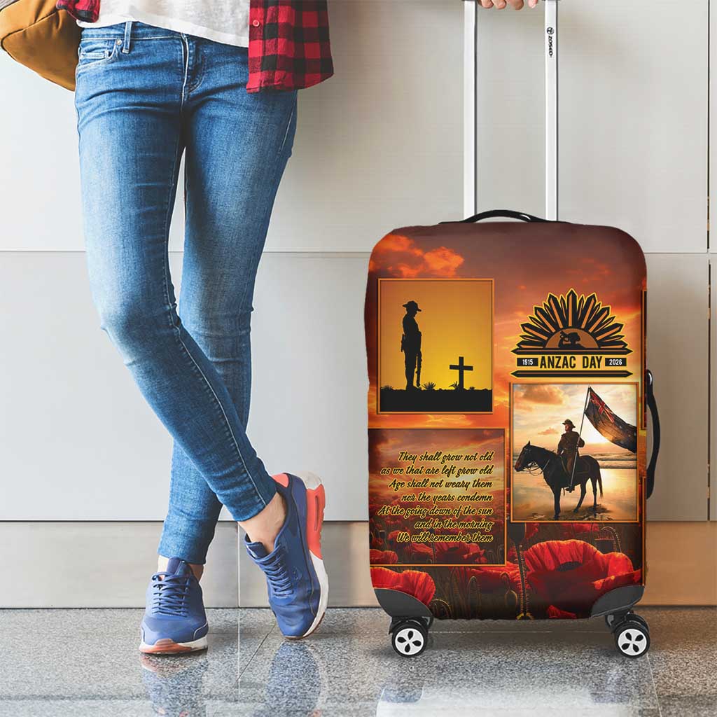 ANZAC Day Film Reel Lest We Forget Luggage Cover Australia NZ Memorial