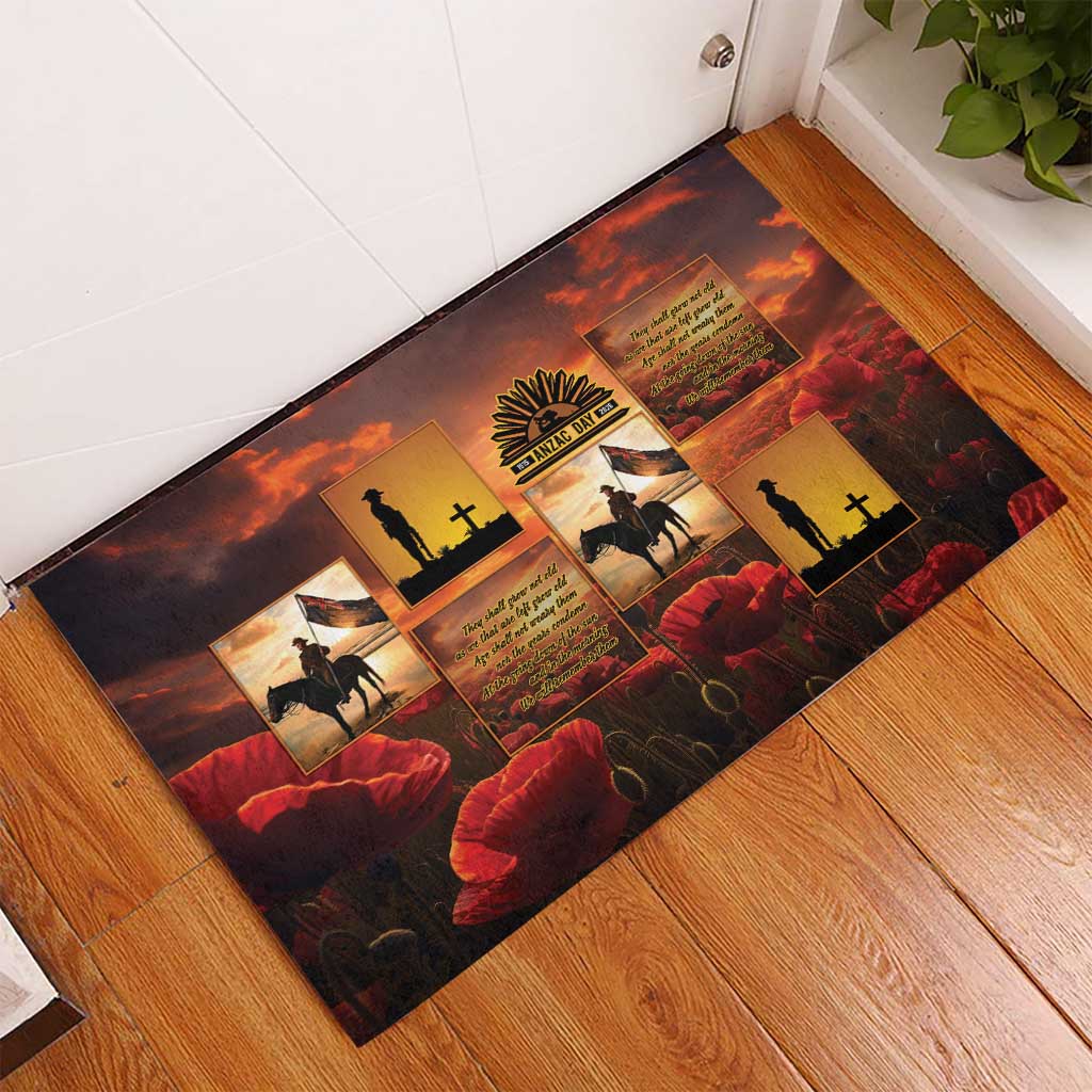 ANZAC Day Film Reel Lest We Forget Rubber Doormat Australia NZ Memorial LT9 - Polynesian Pride