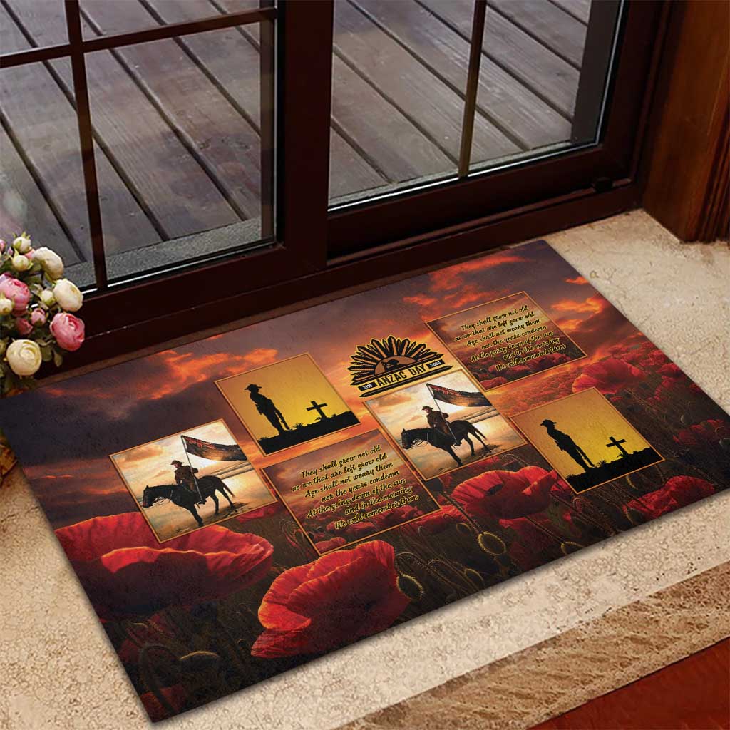 ANZAC Day Film Reel Lest We Forget Rubber Doormat Australia NZ Memorial LT9 - Polynesian Pride