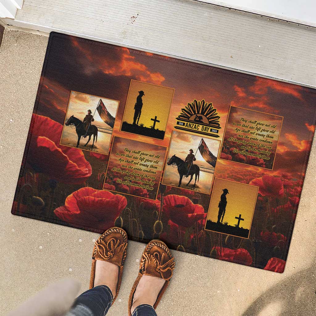 ANZAC Day Film Reel Lest We Forget Rubber Doormat Australia NZ Memorial LT9 - Polynesian Pride