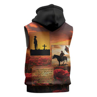 ANZAC Day Film Reel Lest We Forget Sleeveless Zip Hoodie Australia NZ Memorial LT9 - Polynesian Pride