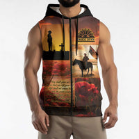 ANZAC Day Film Reel Lest We Forget Sleeveless Zip Hoodie Australia NZ Memorial LT9 - Polynesian Pride