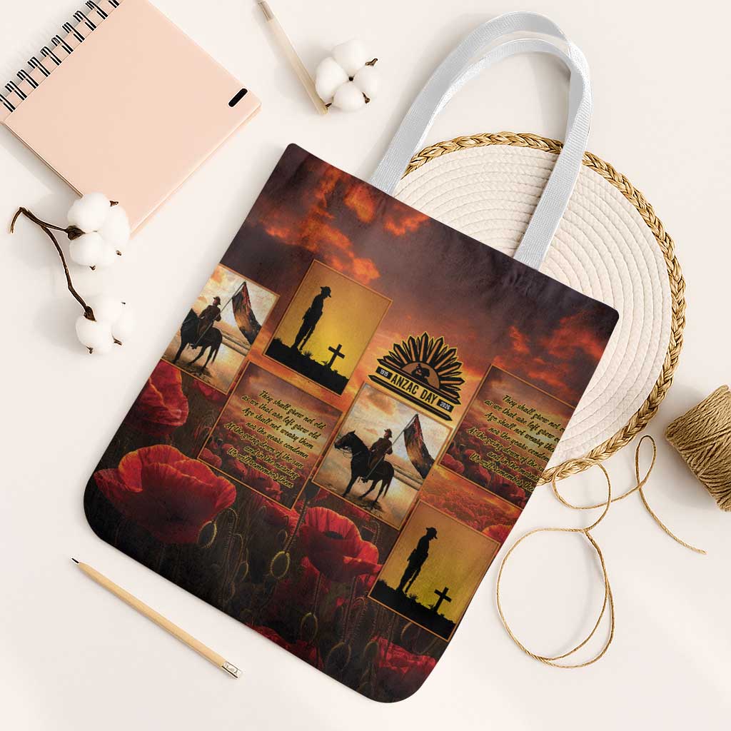 ANZAC Day Film Reel Lest We Forget Tote Bag Australia NZ Memorial