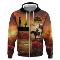 ANZAC Day Film Reel Lest We Forget Zip Hoodie Australia NZ Memorial