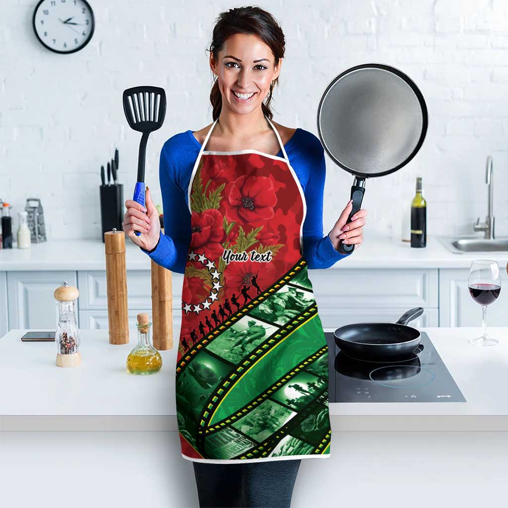 Personalised Cook Islands ANZAC 1915-2026 Filmstrip Apron Lest We Forget 25 April