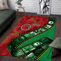 Personalised Cook Islands ANZAC 1915-2026 Filmstrip Area Rug Lest We Forget 25 April