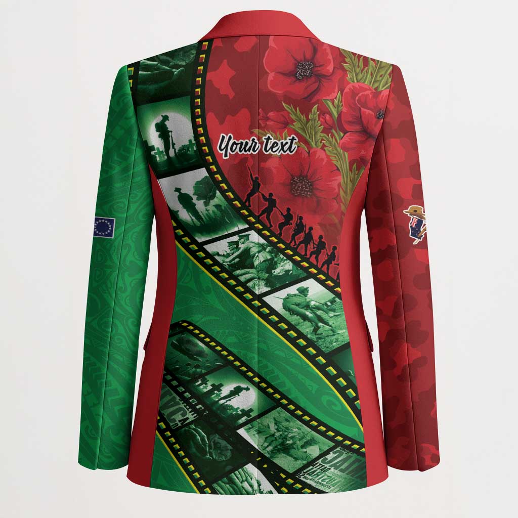 Personalised Cook Islands ANZAC 1915-2026 Filmstrip Blazer Lest We Forget 25 April