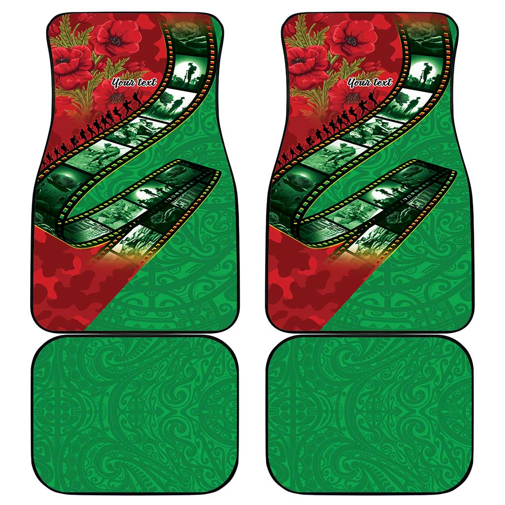 Personalised Cook Islands ANZAC 1915-2026 Filmstrip Car Mats Lest We Forget 25 April