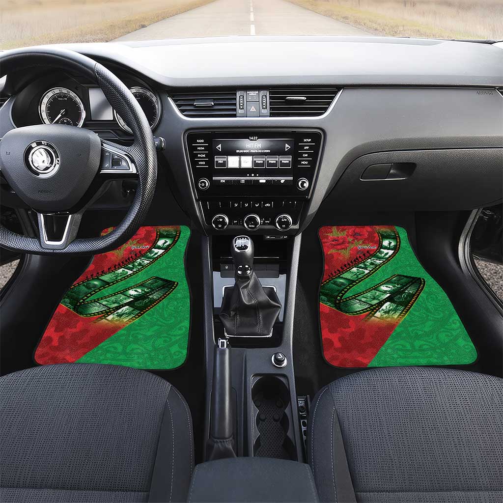 Personalised Cook Islands ANZAC 1915-2026 Filmstrip Car Mats Lest We Forget 25 April