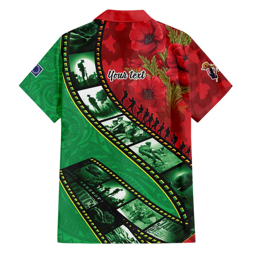 Personalised Cook Islands ANZAC 1915-2026 Filmstrip Family Matching Off Shoulder Short Dress and Hawaiian Shirt Lest We Forget 25 April LT9 - Polynesian Pride