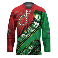 Personalised Cook Islands ANZAC 1915-2026 Filmstrip Hockey Jersey Lest We Forget 25 April