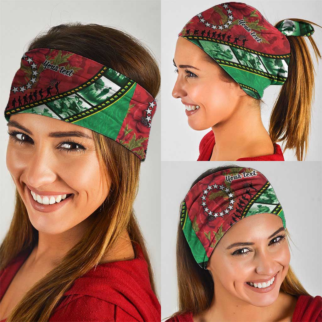 Personalised Cook Islands ANZAC 1915-2026 Filmstrip Neck Gaiter Lest We Forget 25 April