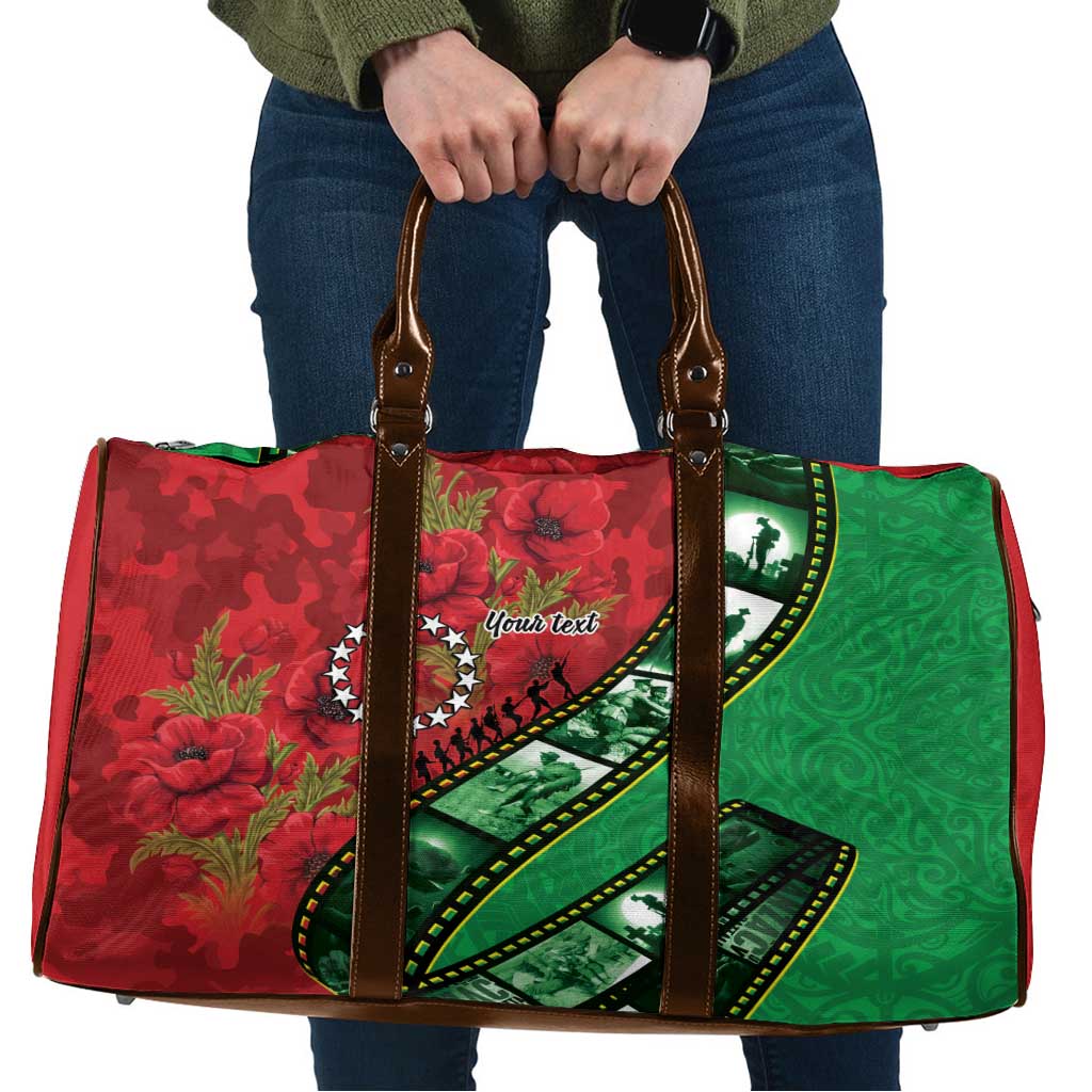 Personalised Cook Islands ANZAC 1915-2026 Filmstrip Travel Bag Lest We Forget 25 April