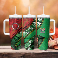 Personalised Cook Islands ANZAC 1915-2026 Filmstrip Tumbler With Handle Lest We Forget 25 April LT9 - Polynesian Pride