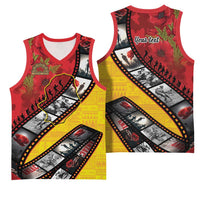 Personalised Niue ANZAC 1915-2026 Filmstrip Basketball Jersey Lest We Forget 25 April