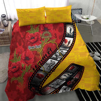 Personalised Niue ANZAC 1915-2026 Filmstrip Bedding Set Lest We Forget 25 April LT9 - Polynesian Pride