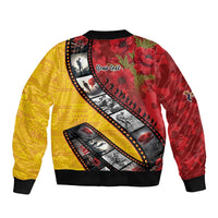 Personalised Niue ANZAC 1915-2026 Filmstrip Bomber Jacket Lest We Forget 25 April
