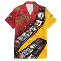 Personalised Niue ANZAC 1915-2026 Filmstrip Family Matching Summer Maxi Dress and Hawaiian Shirt Lest We Forget 25 April LT9 Dad's Shirt - Short Sleeve Gold - Polynesian Pride