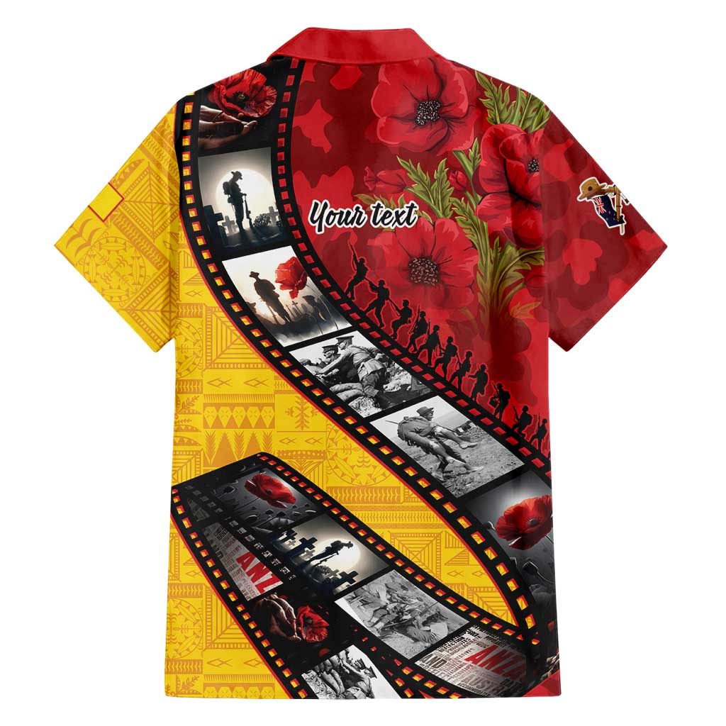 Personalised Niue ANZAC 1915-2026 Filmstrip Family Matching Summer Maxi Dress and Hawaiian Shirt Lest We Forget 25 April LT9 - Polynesian Pride