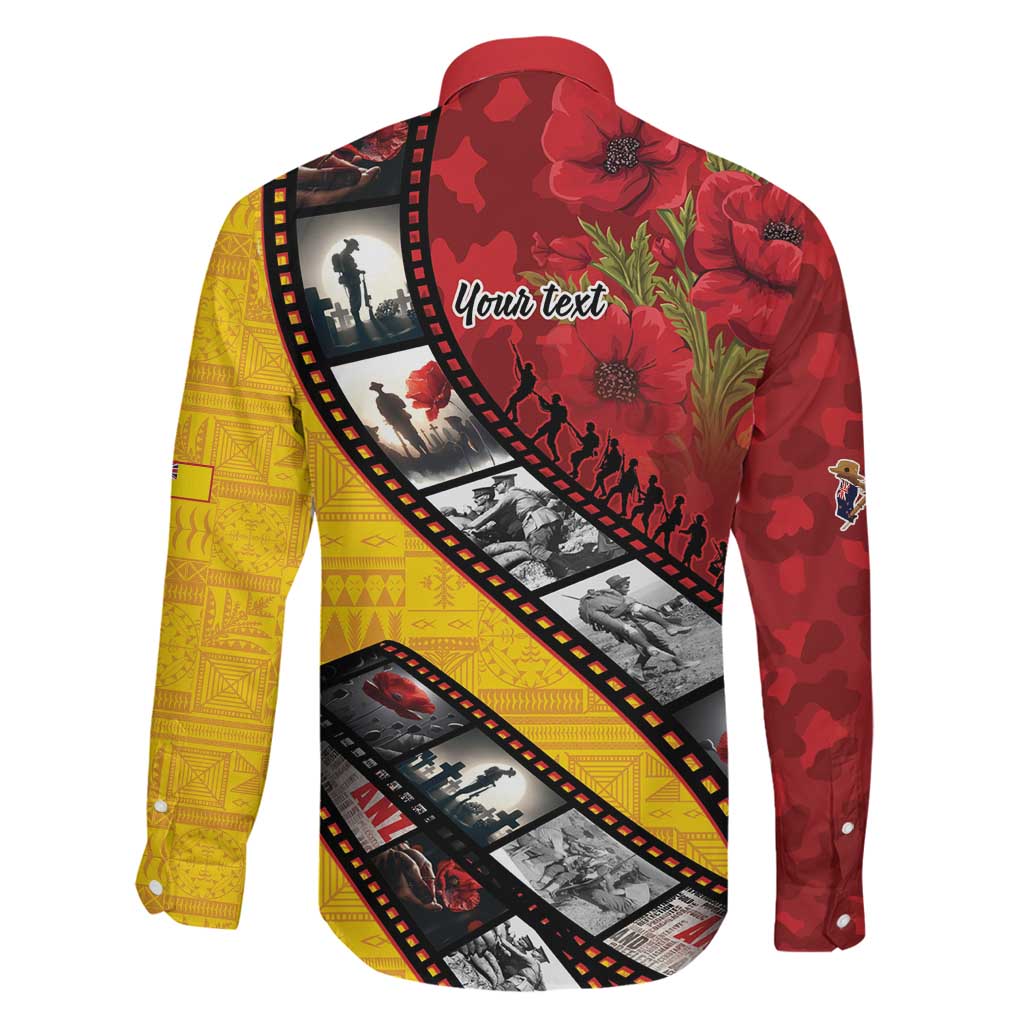 Personalised Niue ANZAC 1915-2026 Filmstrip Family Matching Summer Maxi Dress and Hawaiian Shirt Lest We Forget 25 April LT9 - Polynesian Pride