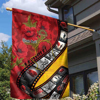 Personalised Niue ANZAC 1915-2026 Filmstrip Garden Flag Lest We Forget 25 April LT9 - Polynesian Pride