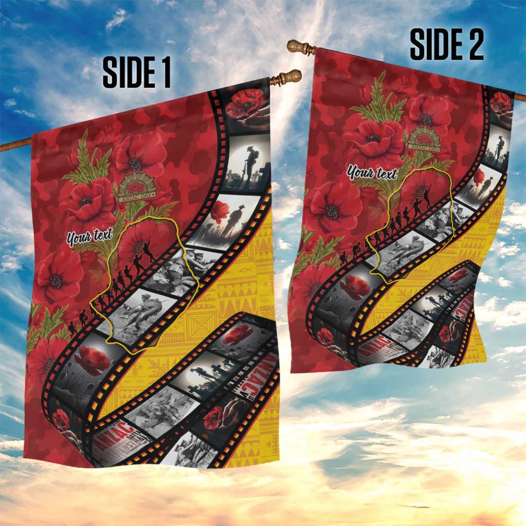 Personalised Niue ANZAC 1915-2026 Filmstrip Garden Flag Lest We Forget 25 April LT9 - Polynesian Pride