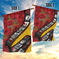 Personalised Niue ANZAC 1915-2026 Filmstrip Garden Flag Lest We Forget 25 April LT9 - Polynesian Pride